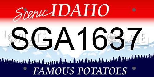 SGA1637 Idaho License Plate