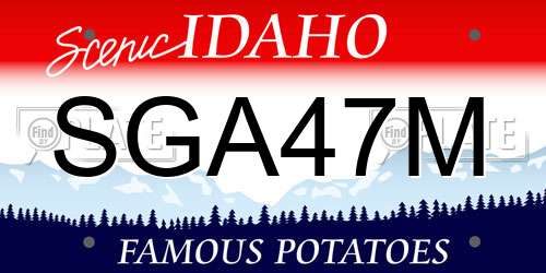 SGA47M Idaho License Plate