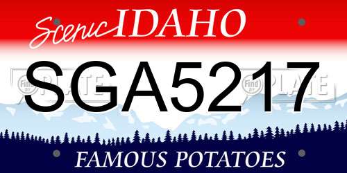 SGA5217 Idaho License Plate