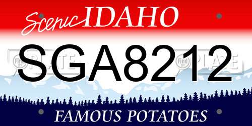 SGA8212 Idaho License Plate