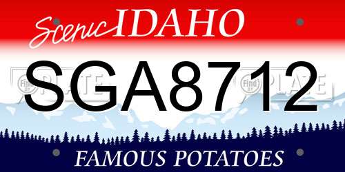 SGA8712 Idaho License Plate