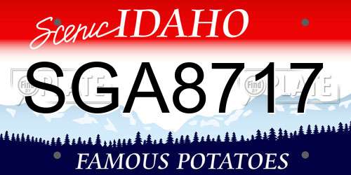 SGA8717 Idaho License Plate