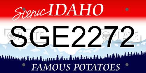SGE2272 Idaho License Plate