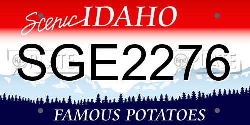 SGE2276 Idaho License Plate