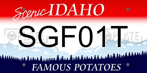SGF01T Idaho License Plate