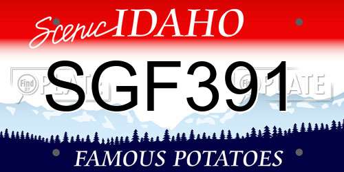 SGF391 Idaho License Plate
