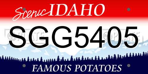 SGG5405 Idaho License Plate