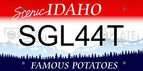 SGL44T Idaho License Plate