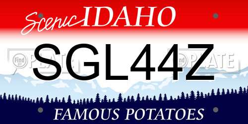 SGL44Z Idaho License Plate