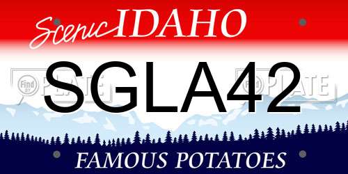 SGLA42 Idaho License Plate