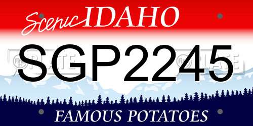 SGP2245 Idaho License Plate