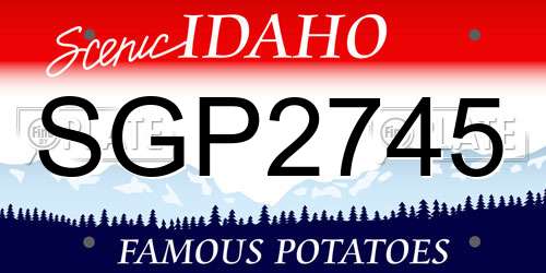 SGP2745 Idaho License Plate