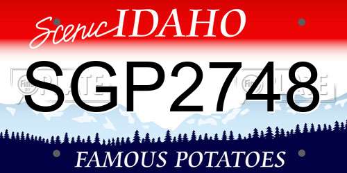 SGP2748 Idaho License Plate