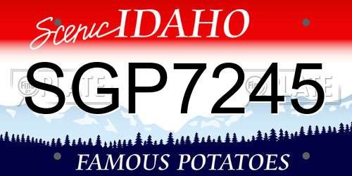 SGP7245 Idaho License Plate