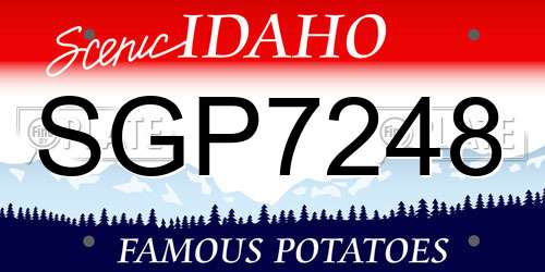 SGP7248 Idaho License Plate