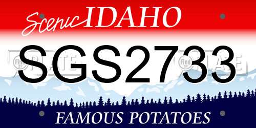 SGS2733 Idaho License Plate