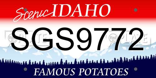 SGS9772 Idaho License Plate