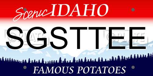 SGSTTEE Idaho License Plate