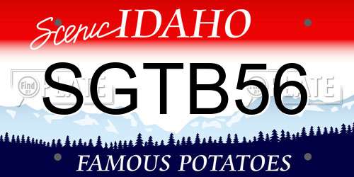 SGTB56 Idaho License Plate