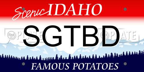 SGTBD Idaho License Plate