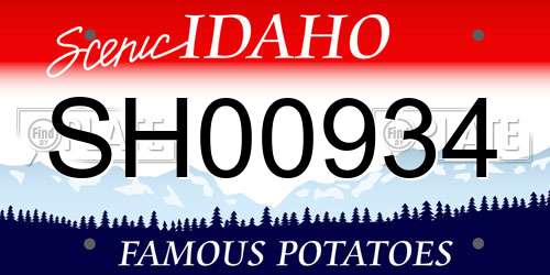 SH00934 Idaho License Plate