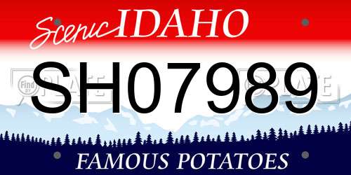 SH07989 Idaho License Plate