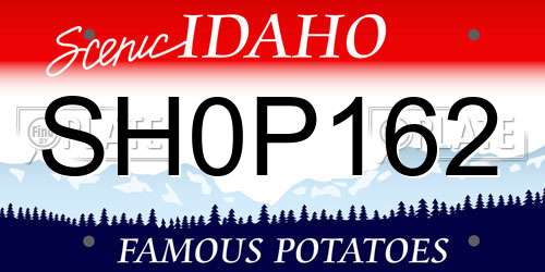 SH0P162 Idaho License Plate