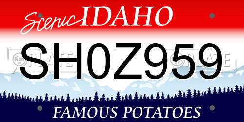 SH0Z959 Idaho License Plate