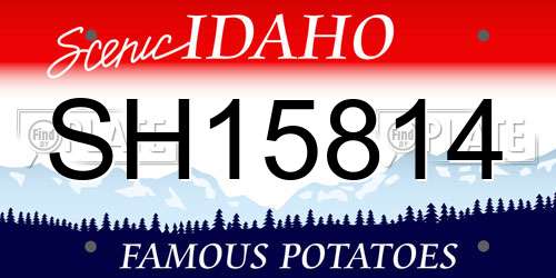 SH15814 Idaho License Plate