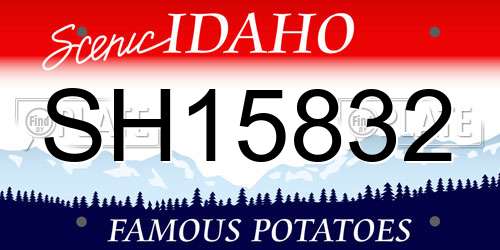 SH15832 Idaho License Plate