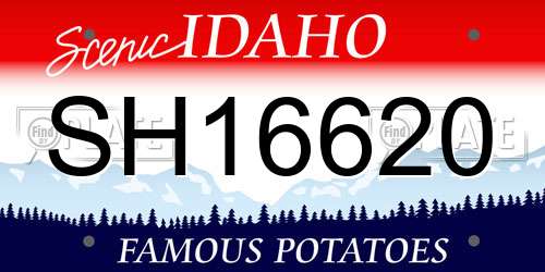 SH16620 Idaho License Plate