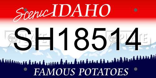 SH18514 Idaho License Plate