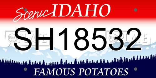 SH18532 Idaho License Plate