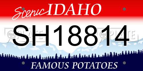 SH18814 Idaho License Plate