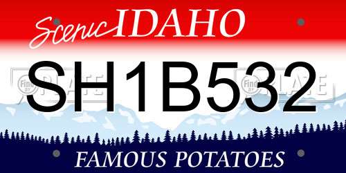SH1B532 Idaho License Plate