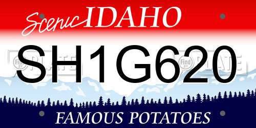 SH1G620 Idaho License Plate