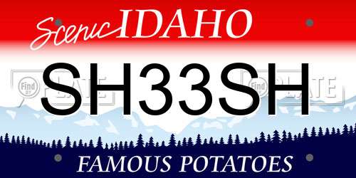 SH33SH Idaho License Plate