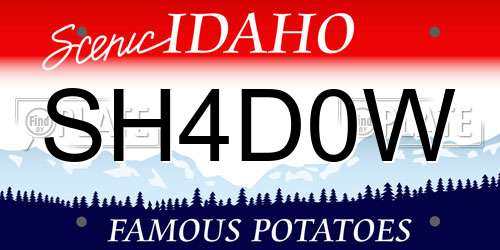 SH4D0W Idaho License Plate