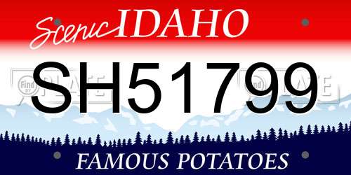 SH51799 Idaho License Plate
