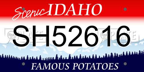 SH52616 Idaho License Plate