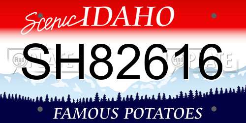 SH82616 Idaho License Plate