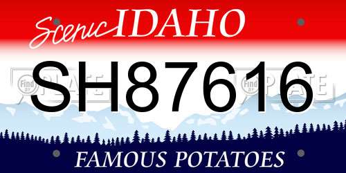 SH87616 Idaho License Plate