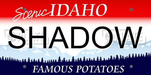 SHADOW Idaho License Plate