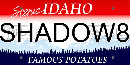 SHADOW8 Idaho License Plate