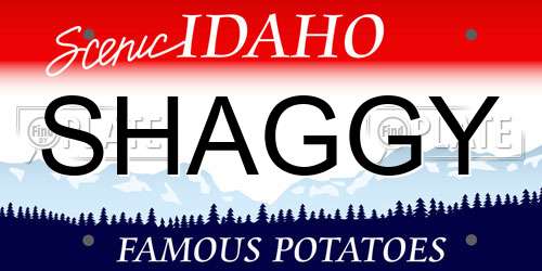 SHAGGY Idaho License Plate