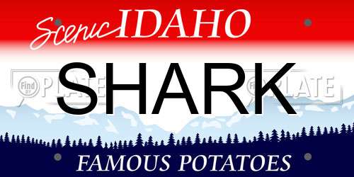 SHARK Idaho License Plate