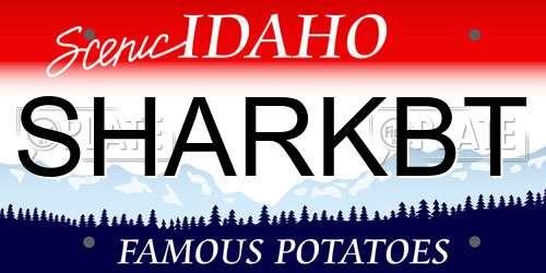 SHARKBT Idaho License Plate