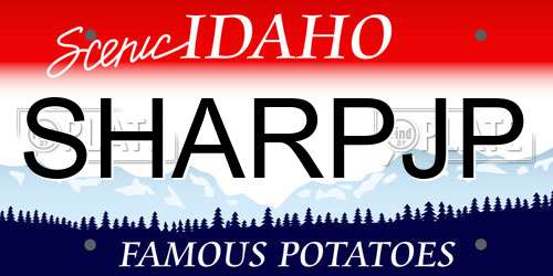 SHARPJP Idaho License Plate