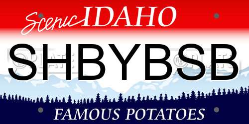 SHBYBSB Idaho License Plate
