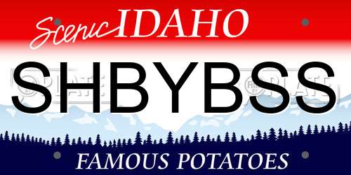SHBYBSS Idaho License Plate